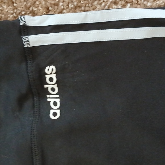 Adidas black and white athletic leggings size large - Picture 2 of 12